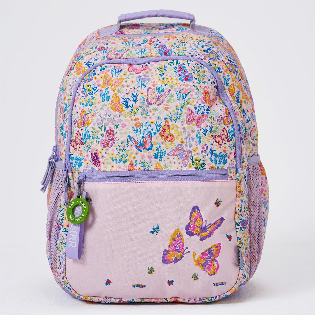 Butterfly Theme Water-Resistant Kids Everyday Backpack