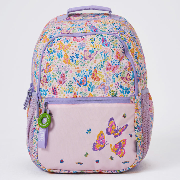 Butterfly Theme Water-Resistant Kids Everyday Backpack