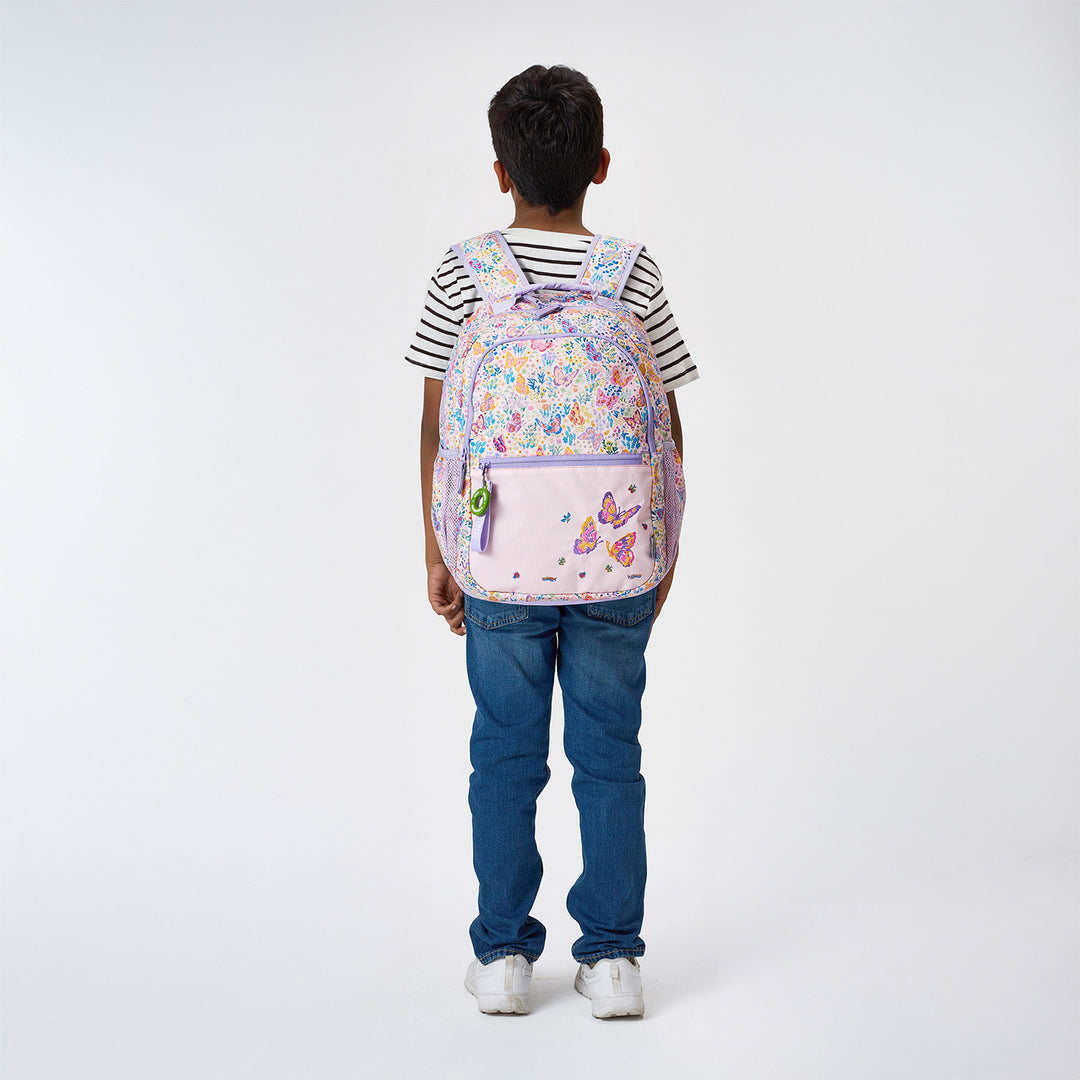 Butterfly Theme Water-Resistant Kids Everyday Backpack