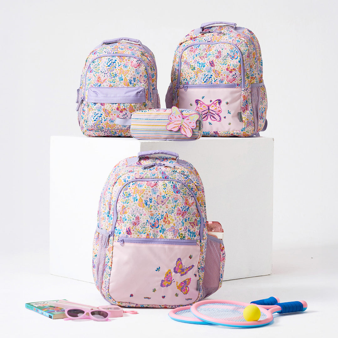 Butterfly Theme Water-Resistant Kids Everyday Backpack