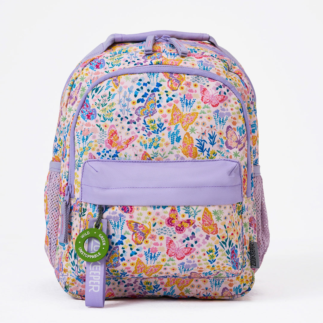 Butterfly Theme Water-Resistant Kids Everyday Backpack