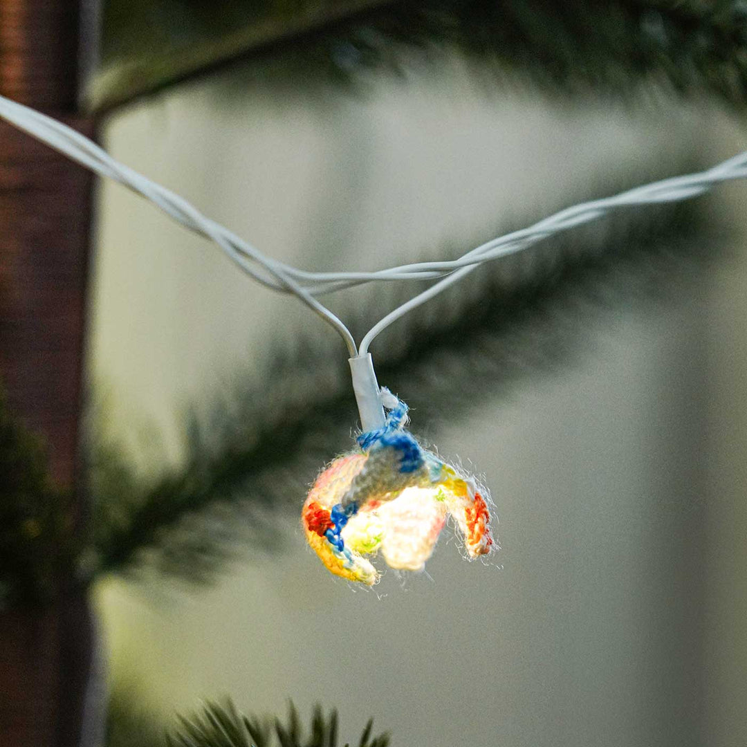 Handmade Stars Crochet Fairy Lights For Christmas Decoration
