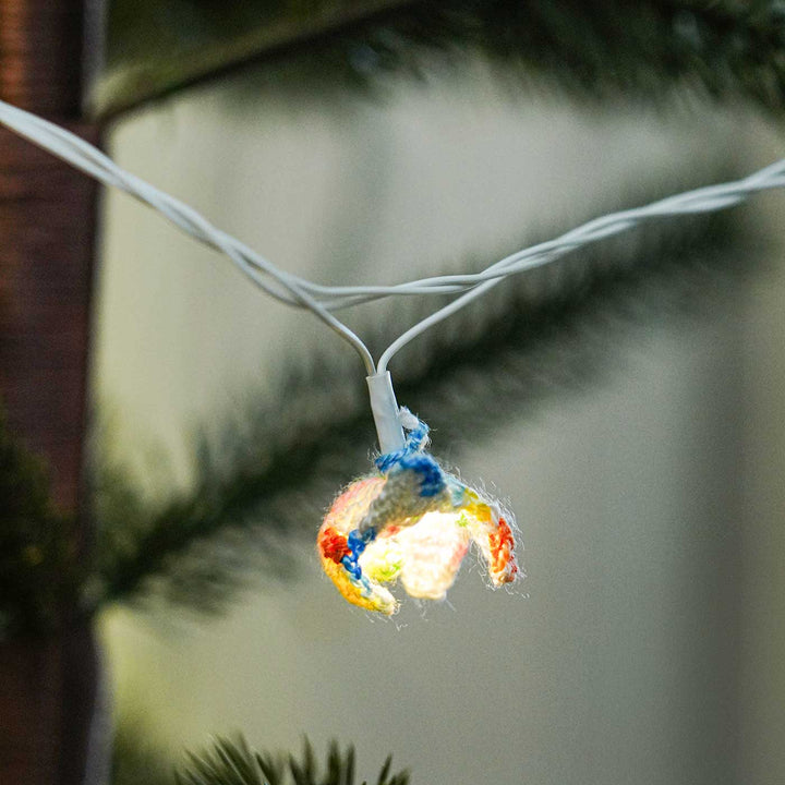 Handmade Stars Crochet Fairy Lights For Christmas Decoration