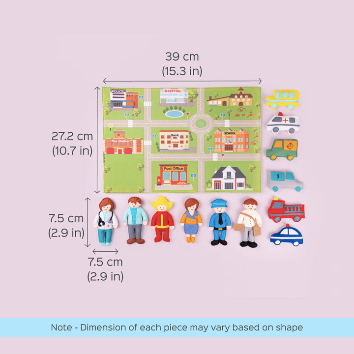 Handcrafted Community Helpers Playmat