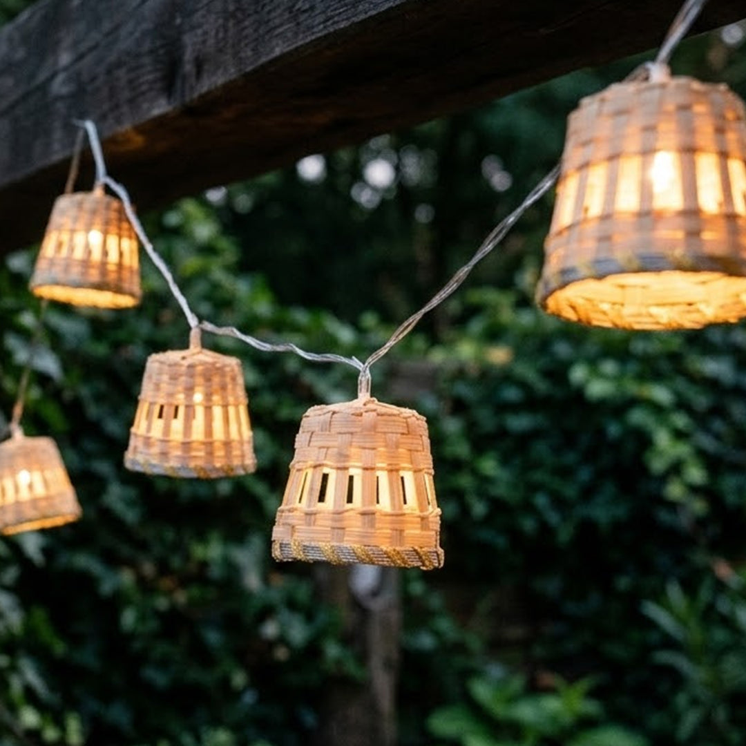 "Lumina" Handcrafted Bamboo LED Fairy Light For Festive Decor