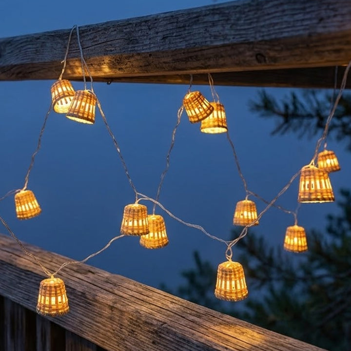 "Lumina" Handcrafted Bamboo LED Fairy Light For Festive Decor