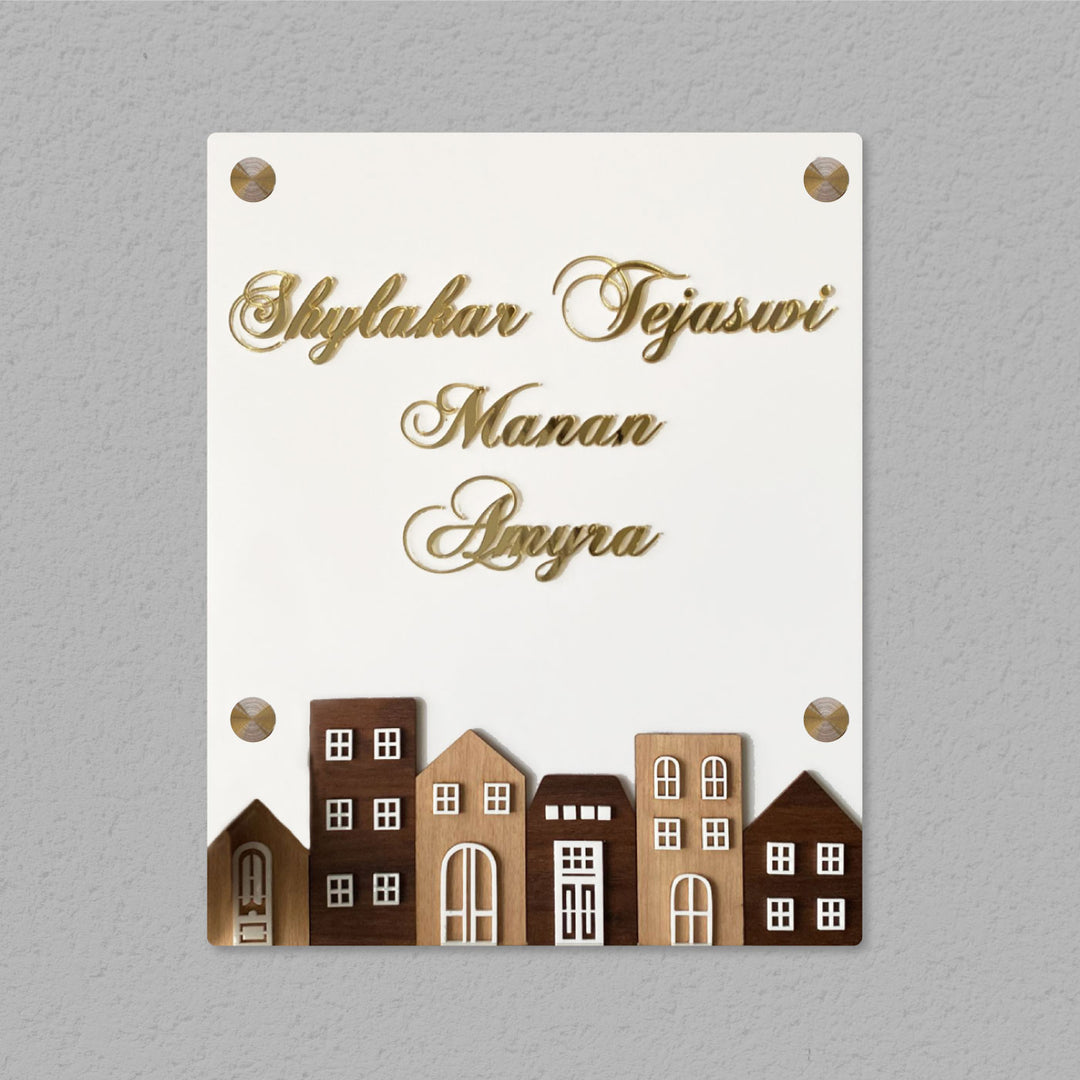 Personalised Acrylic Rectangular House Nameplate