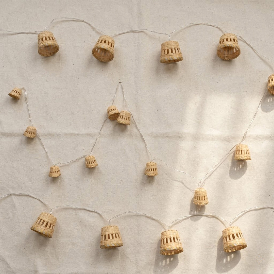 "Lumina" Handcrafted Bamboo LED Fairy Light For Festive Decor