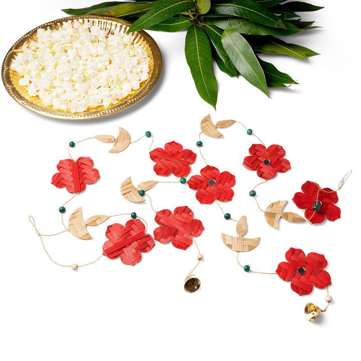 Set of 2 | "Phool" Handcrafted Bamboo Wall Hanging For Festive Decor