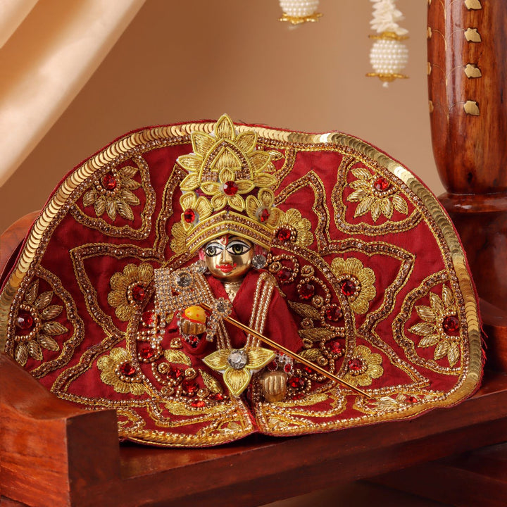 Hand Embroidered Zardozi Divya Raas Art Silk Laddu Gopal Poshak (Dress)