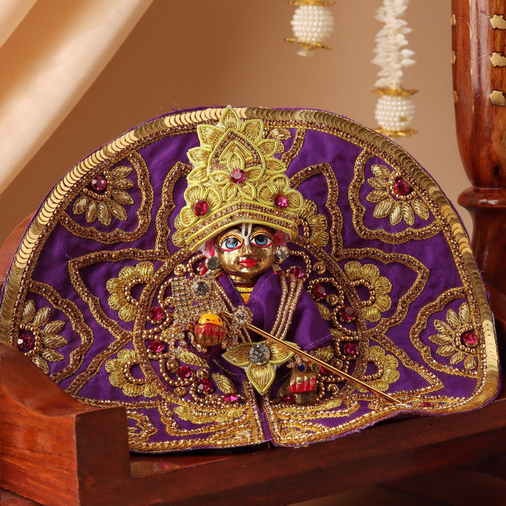 Hand Embroidered Zardozi Divya Raas Art Silk Laddu Gopal Poshak (Dress)