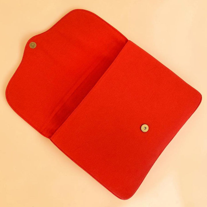 Corsage Aari Embroidered Red Floral Laptop Sleeve