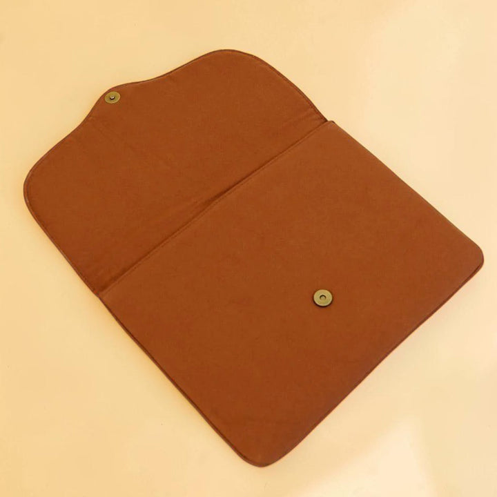 Corsage Aari Embroidered Brown Floral Laptop Sleeve