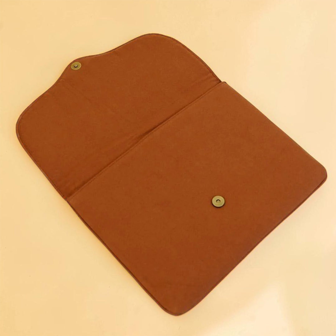 Corsage Aari Embroidered Brown Laptop Sleeve
