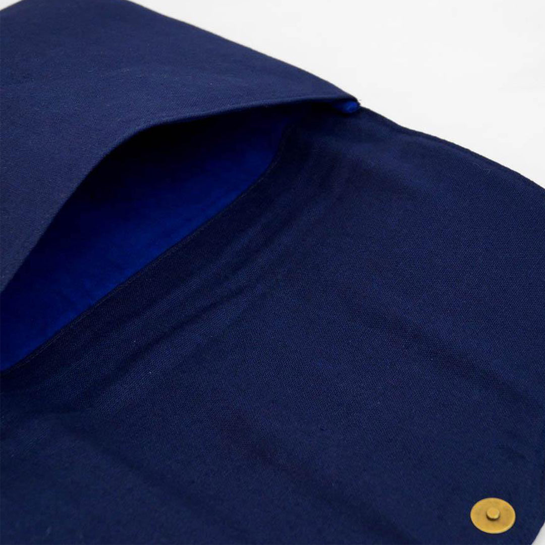 Corsage Aari Embroidered Navy Blue Floral Laptop Sleeve