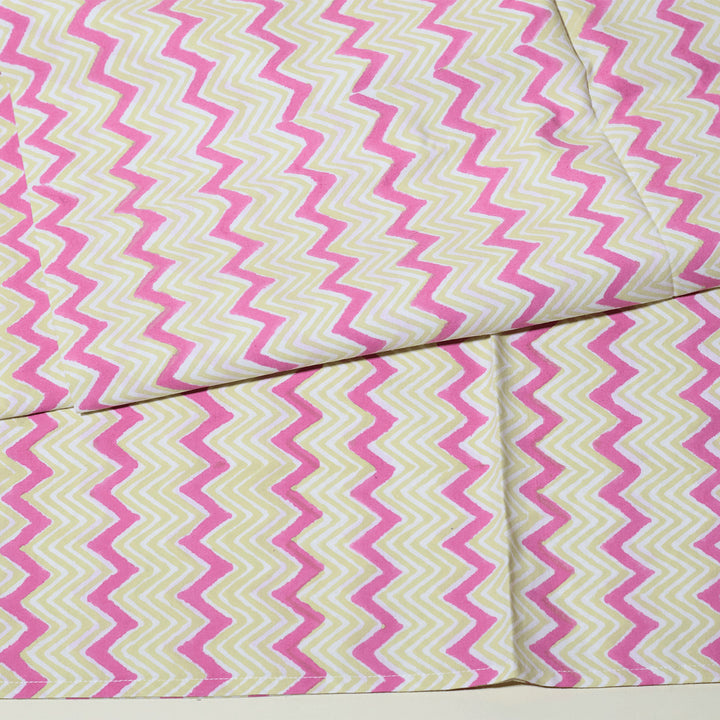Block Printed Dreamy Land Crib Sheet