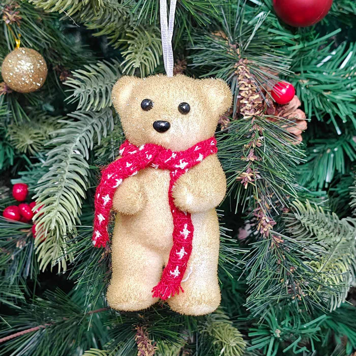 Handmade Cozy Bear Plush Ornament