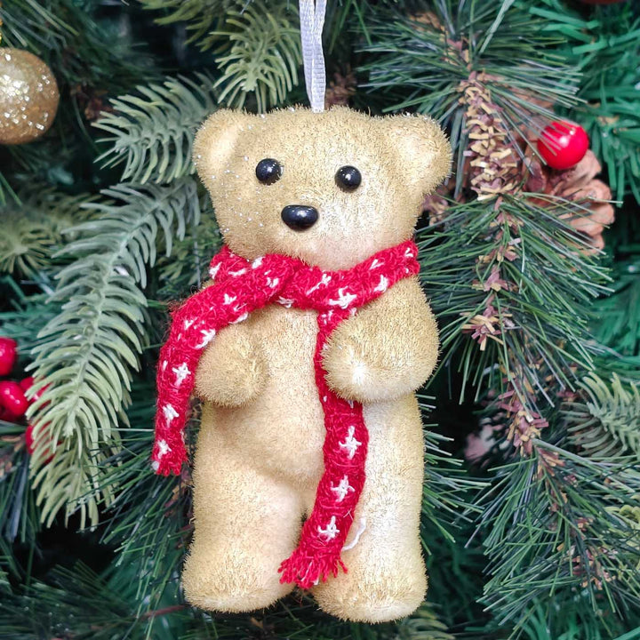 Handmade Cozy Bear Plush Ornament