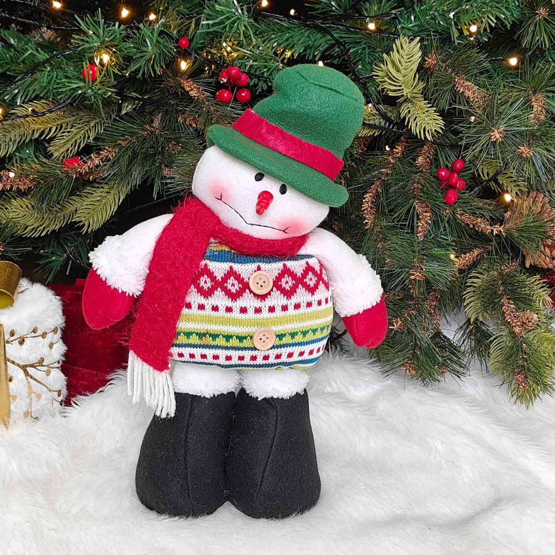 2 Pc | Cozy Knit Festive Duo Plush Figurine With Extendable Legs