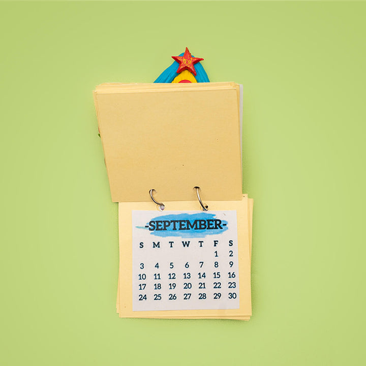 Yellow Birdhouse 2025 Clay Calendar Magnet
