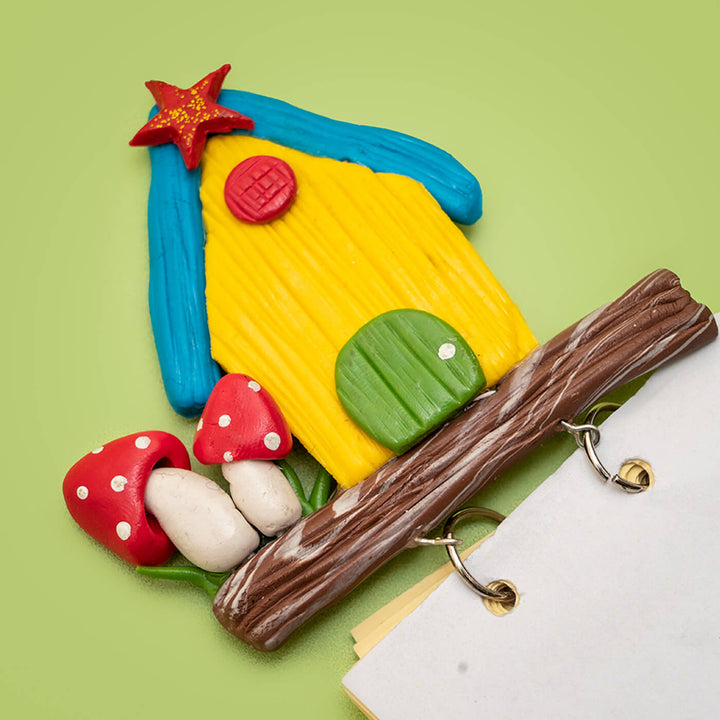 Yellow Birdhouse 2025 Clay Calendar Magnet