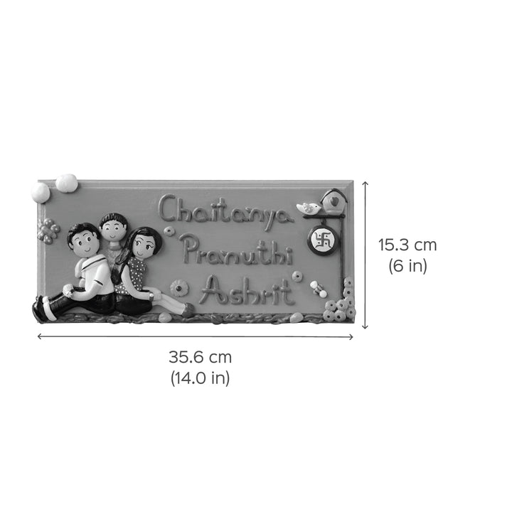 Handcrafted Personalized Family Themed Nameplate