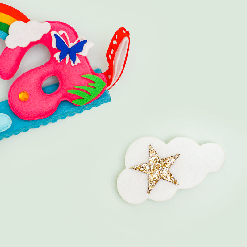 Handcrafted Personalized Unicorn Head Felt Nameplate for Kids