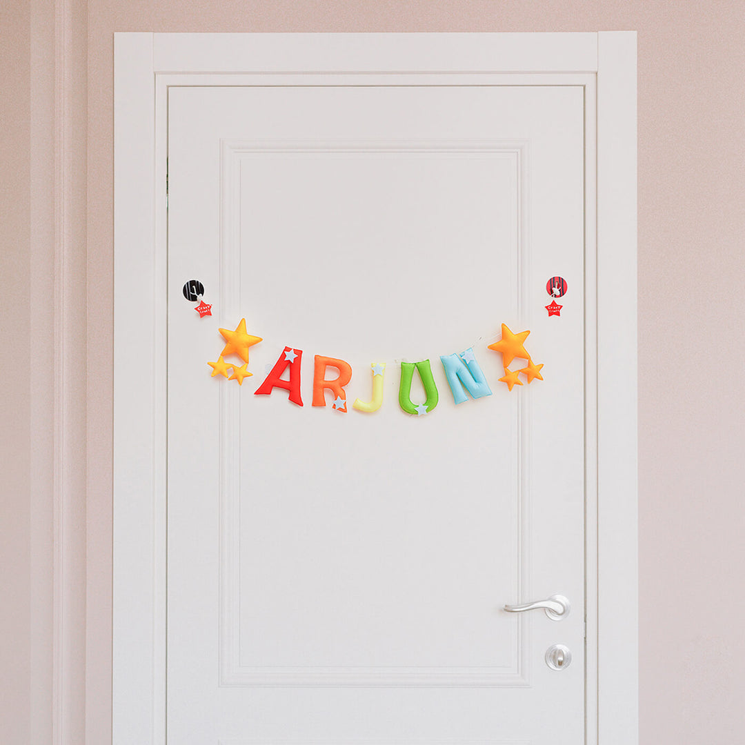 Handcrafted Personalized Star Themed Felt Bunting For Kids