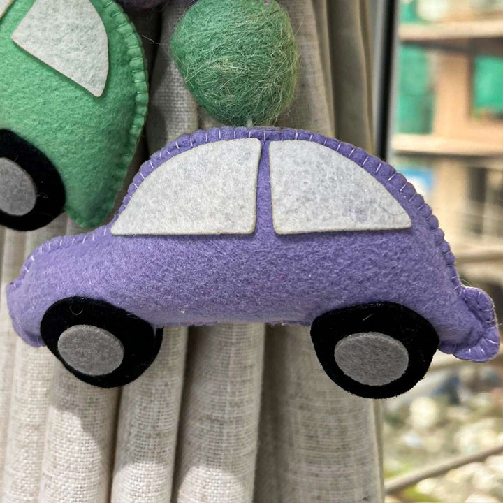 Handmade Vintage Vroom Theme Felt Curtain Tie-Back