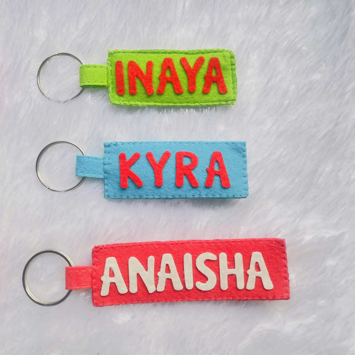Personalized Name Felt Keychain for Kids
