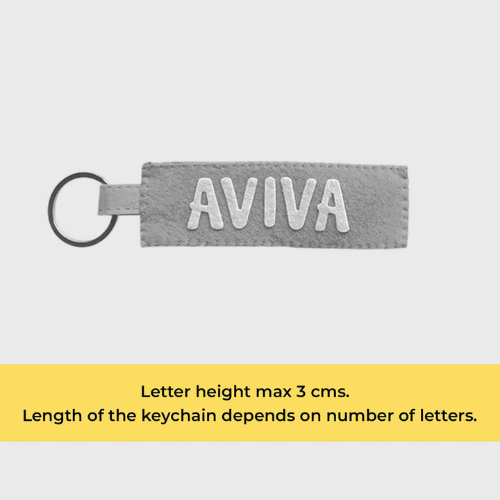 Personalized Name Felt Keychain for Kids