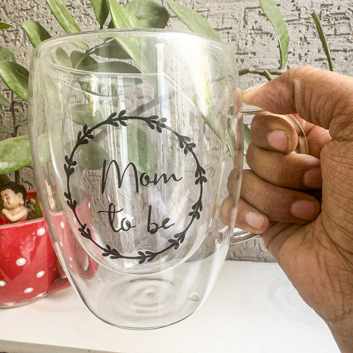 Personalized Sleek Large Glass Mug