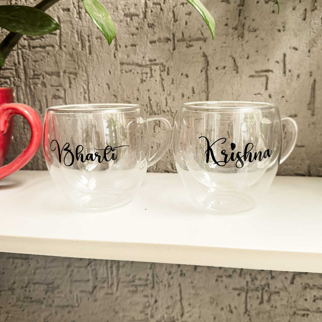 Personalized Sleek Glass Mug
