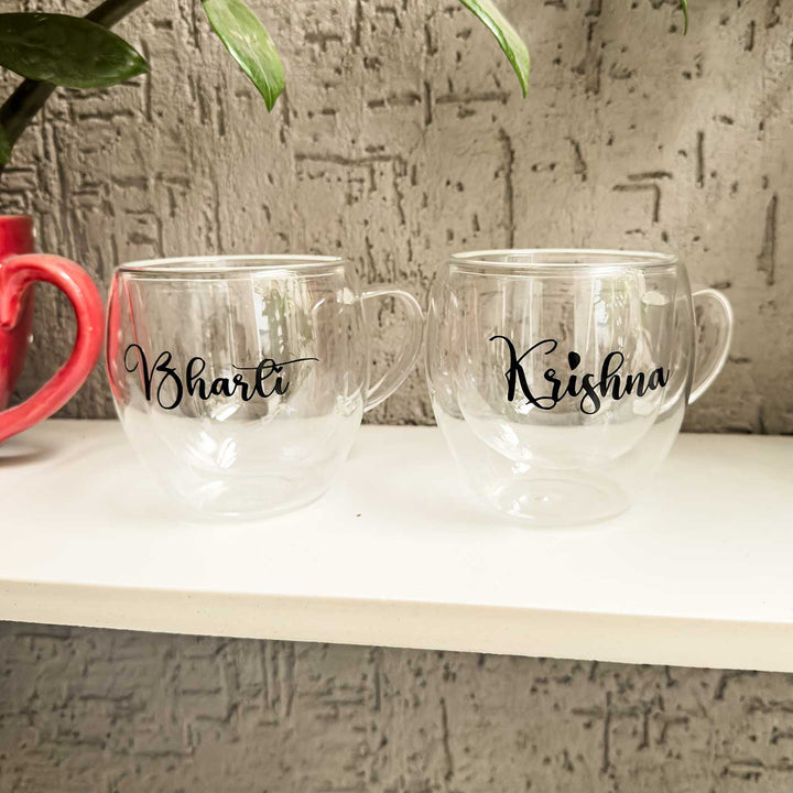Personalized Sleek Glass Mug