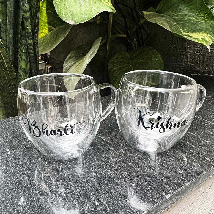 Personalized Sleek Glass Mug
