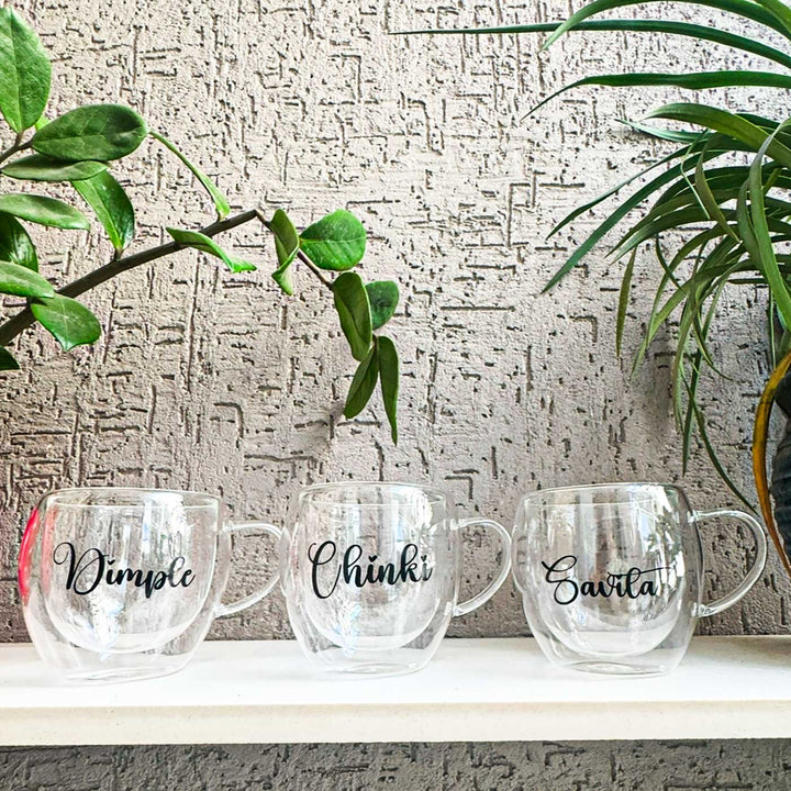 Personalized Sleek Glass Mug