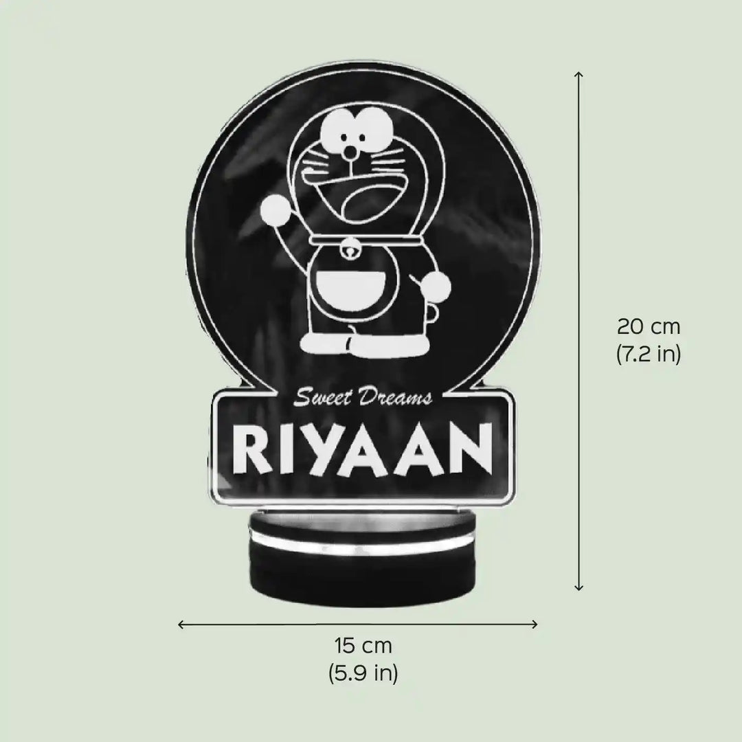 Personalized Engraved Doremon Theme Acrylic Table Lamp