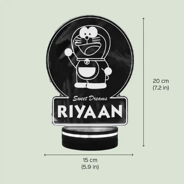 Personalized Engraved Doremon Theme Acrylic Table Lamp