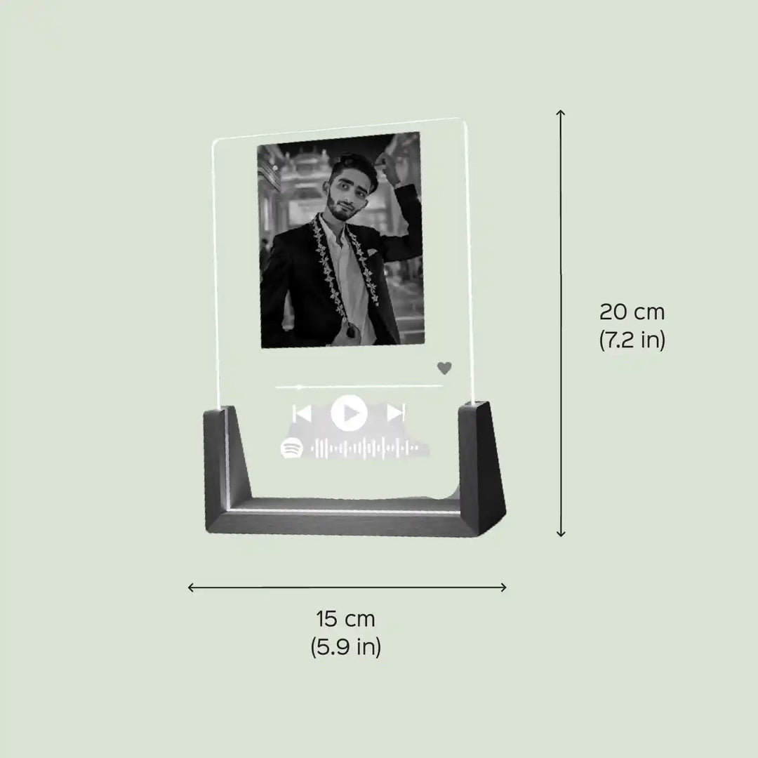 Photo Personalized Printed Music Player Theme Acrylic Table Lamp
