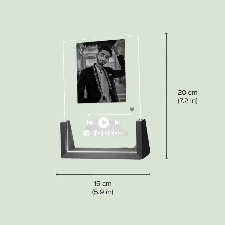 Photo Personalized Printed Music Player Theme Acrylic Table Lamp