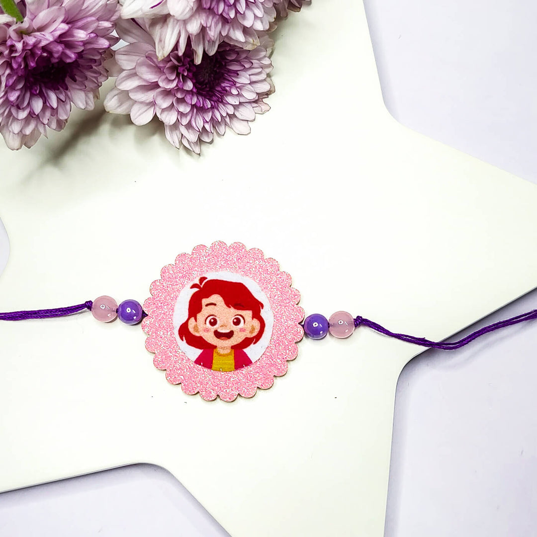 Little Sister Rakhiglow In The Dark - Front View with Flowers Background (11)
