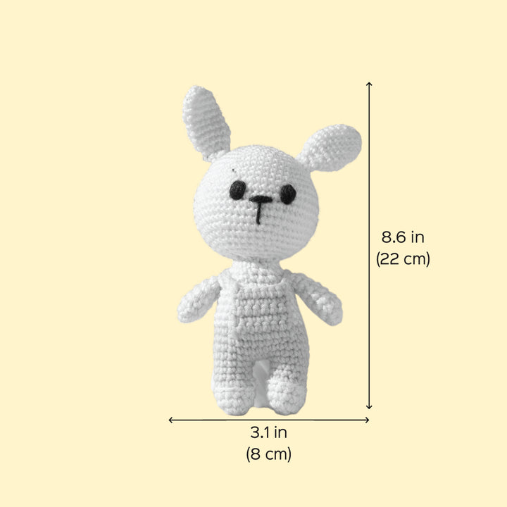 Handmade Crochet Pink Bunny Toy For Kids
