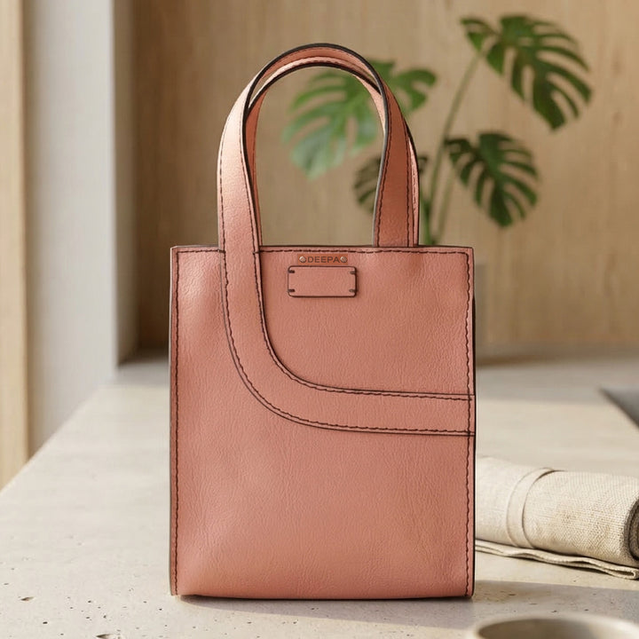 Mini Personalized Pink Monica Leather Handbag