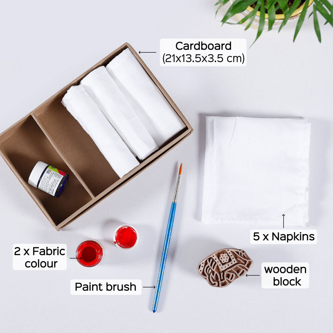 DIY Blockprinting Kit For Napkins