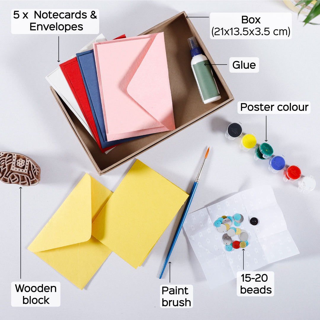 DIY Blockprinting Kit For Notecards