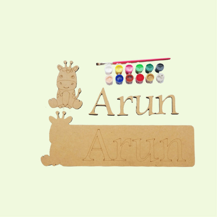 Personalised Animal Theme Nameplate DIY Kit