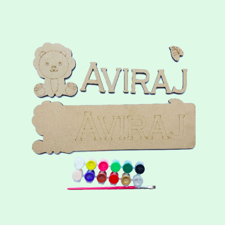 Personalised Animal Theme Nameplate DIY Kit