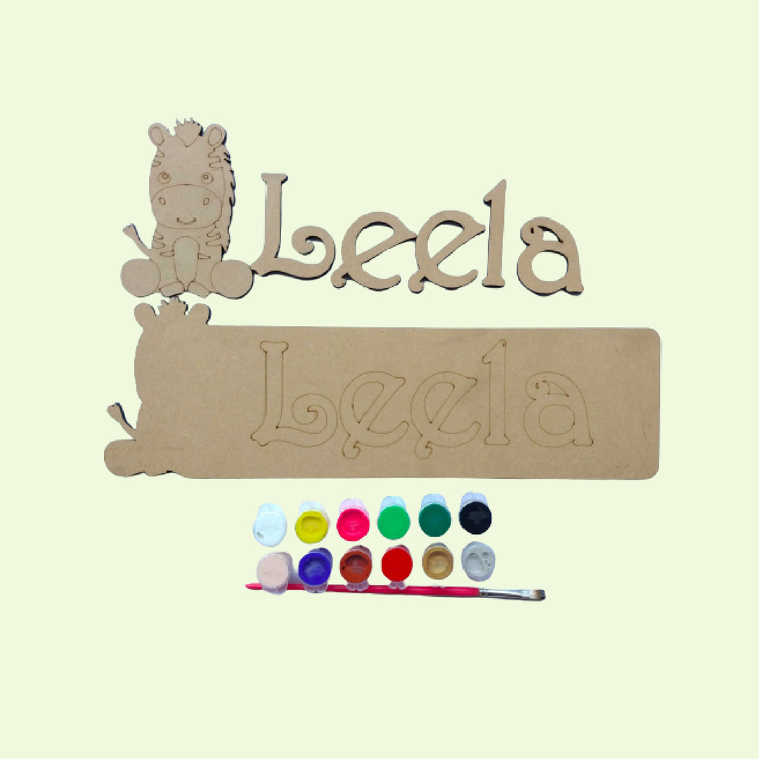 Personalised Animal Theme Nameplate DIY Kit