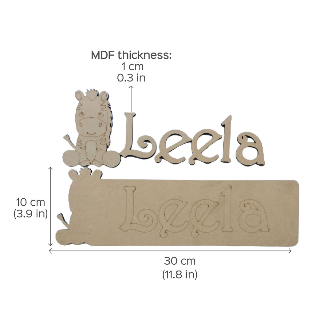 Personalised Animal Theme Nameplate DIY Kit