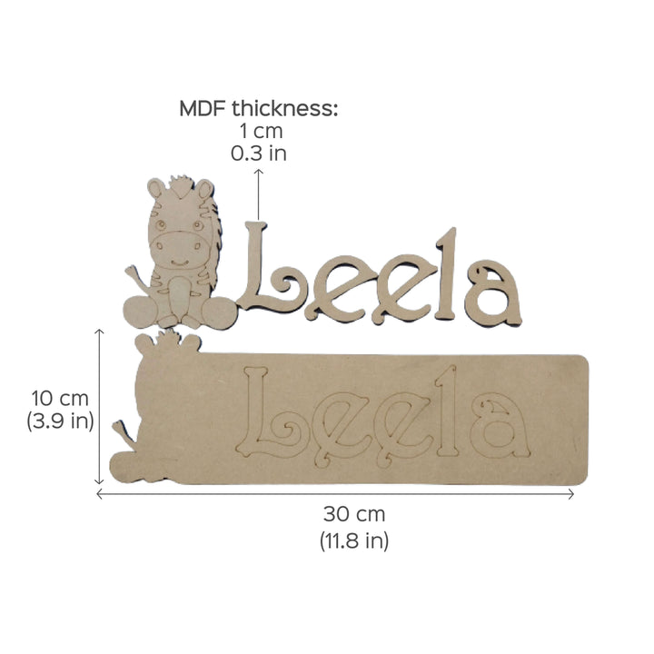 Personalised Animal Theme Nameplate DIY Kit